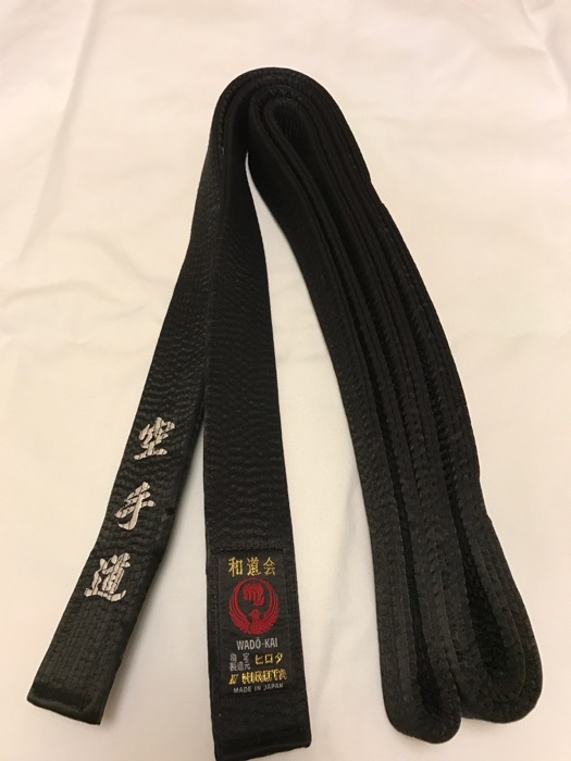 Hirota Belt B-403 Special Black Satin Shushi