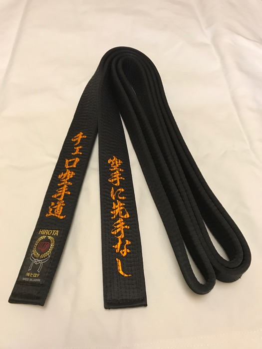 (image for) Hirota Belt B-601 Special Silk Black Belt - Click Image to Close