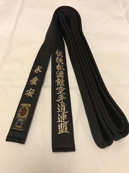 Hirota Belt B-602 Special Silk Black Belt