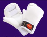 (image for) Tokyodo international White Leather Fist protector - Click Image to Close